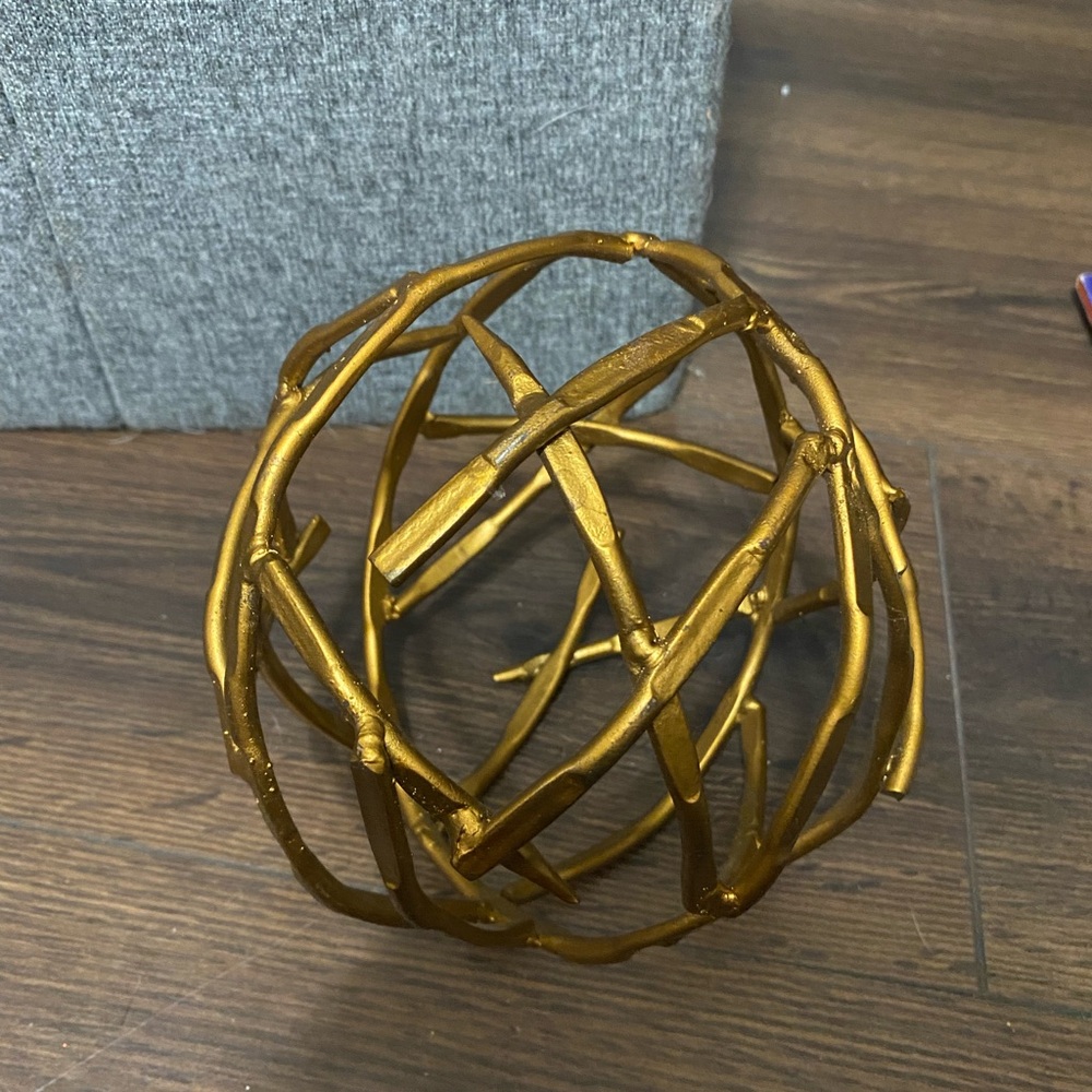 Gold Decorative Sphere by [Brand]